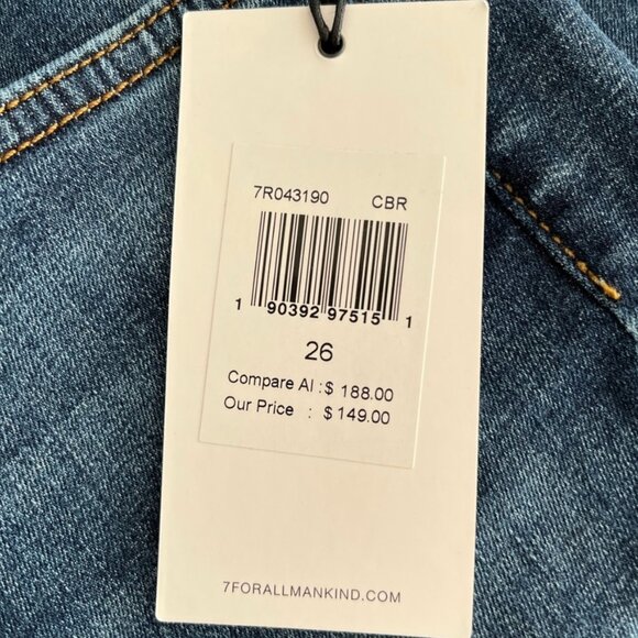 7 For All Mankind High Wasit Skinny Jeans (New) - Picture 2 of 3